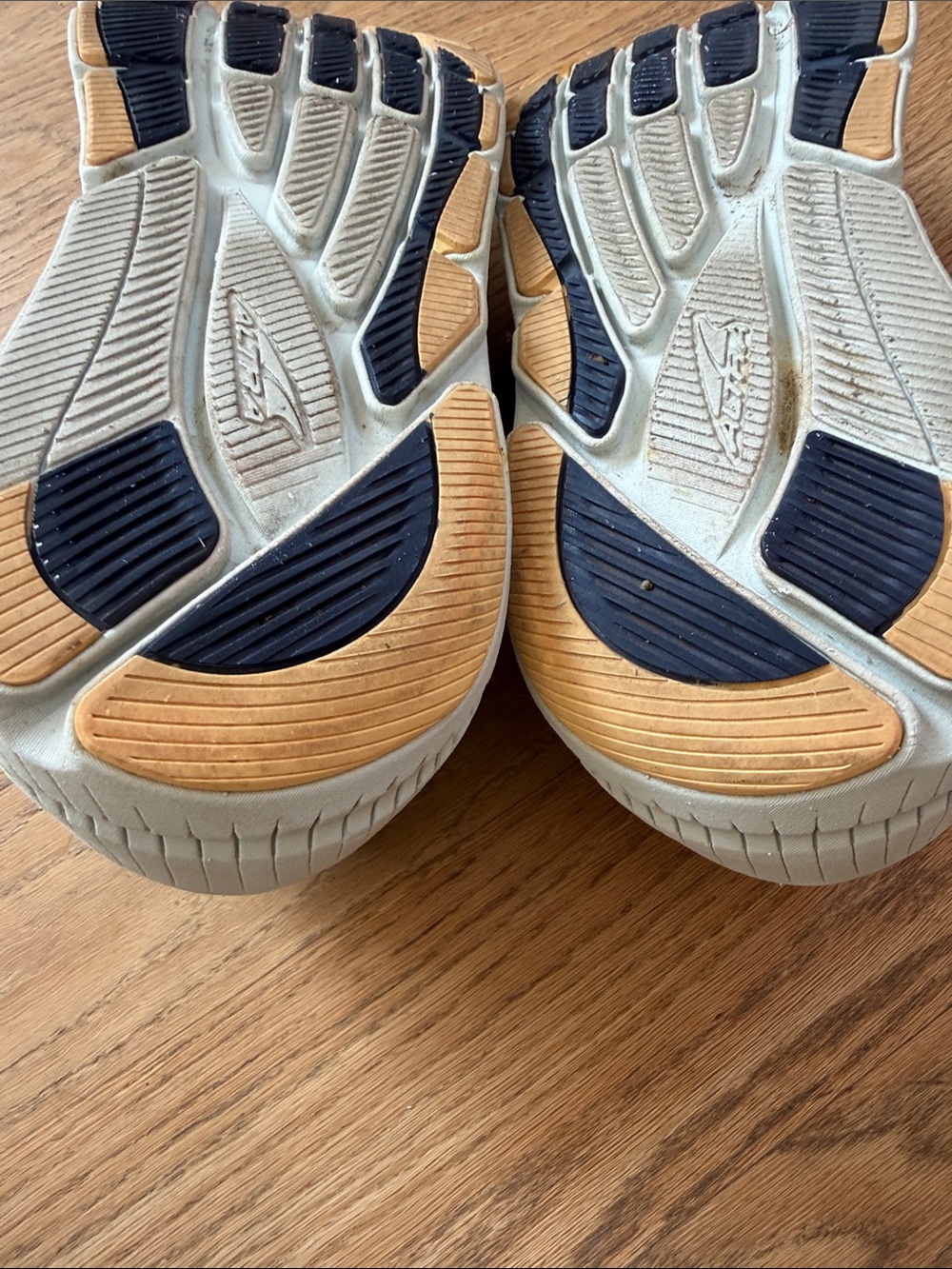 Altra Gray Running Shoes with Yellow Laces and Light Blue Interior - Picture 5 of 6